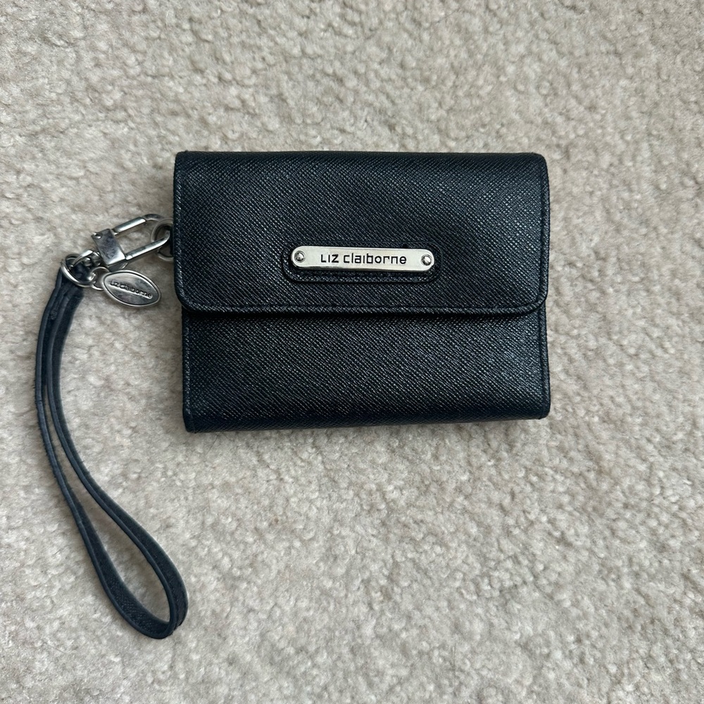 Liz Claiborne Black Wristlet Wallet